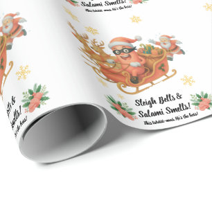 Papel De Regalo ¡Campanas de Trineo y Olores a Salami!
