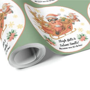 Papel De Regalo ¡Campanas de Trineo y Olores a Salami!