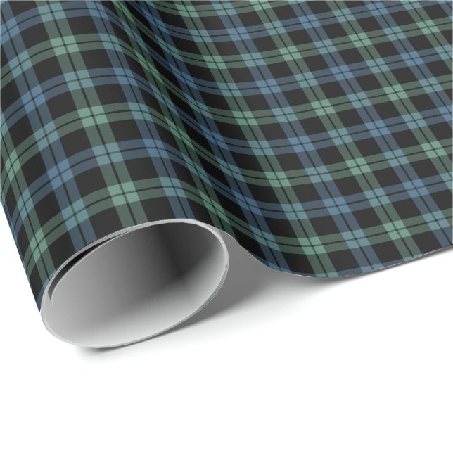 Papel De Regalo Campbell de Loch Awe Clan Tartán (Esquina del rollo)