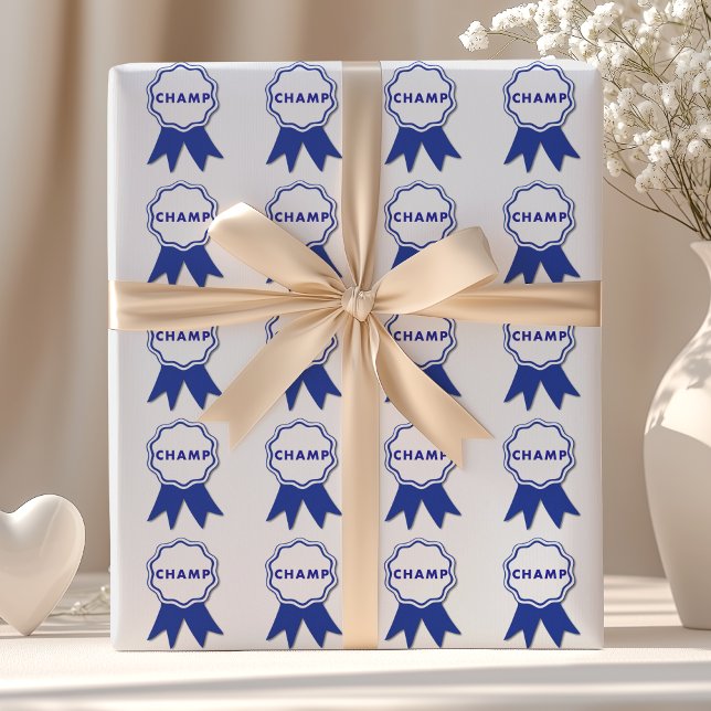 Papel De Regalo Campeón Cinta Azul (Subido por el creador)