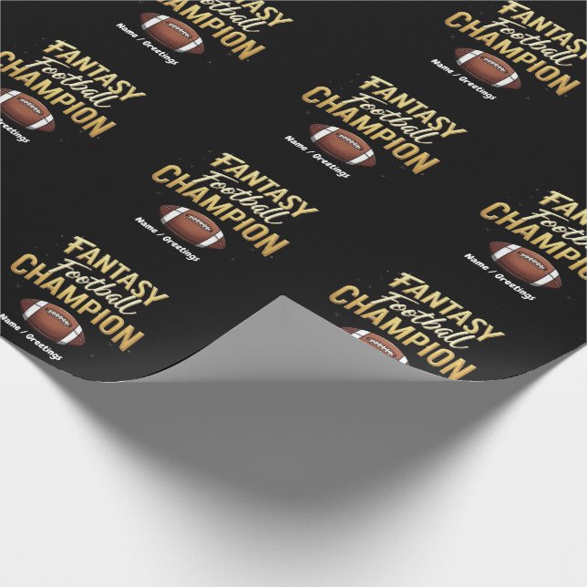 Papel De Regalo Campeón De Fantasía Dominó Como Un Pro (Esquina)