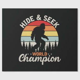 Papel De Regalo Campeón Mundial de Escondite de Bigfoot