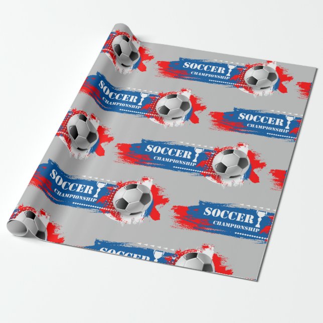 Papel De Regalo Campeonato de fútbol (Desenrollado)