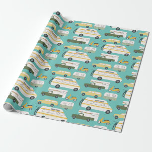 Papel De Regalo Campervan retro Motorhome rv Van Trailer