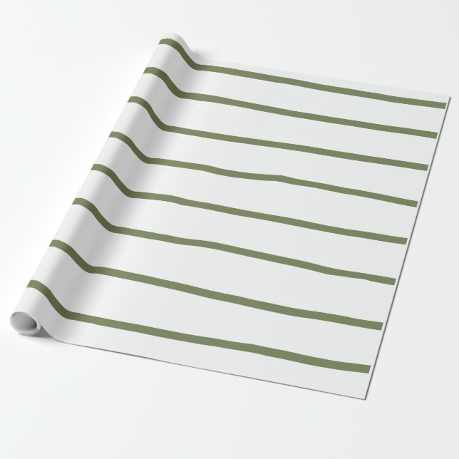 Papel De Regalo Campesina con rayas verdes (Desenrollado)