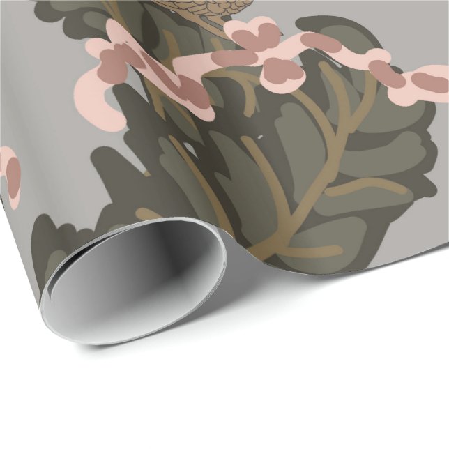 Papel De Regalo Campesinos y cintas rosas (Esquina del rollo)