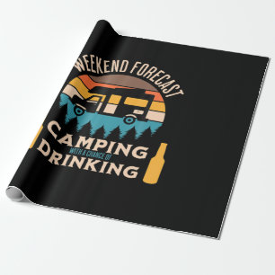 Papel De Regalo Camping De Cervezas Con Cumpleaños De Cerveza