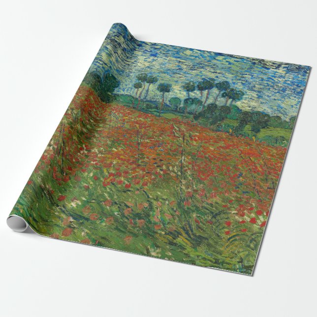 Papel De Regalo Campo de amapola - Vincent van Gogh (Desenrollado)