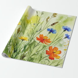 Papel De Regalo Campo de flores silvestres