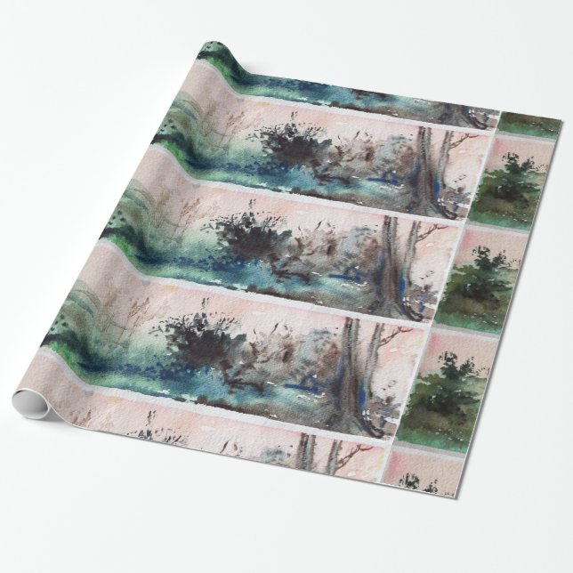 PAPEL DE REGALO CAMPO DE LA TOSCANA MAREMA (Desenrollado)