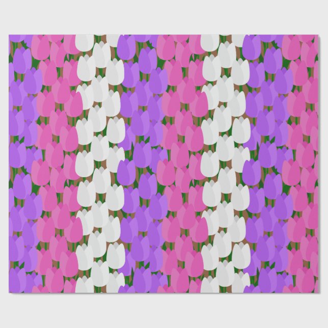 Papel De Regalo Campo Tulip de primavera (Superficie plana)