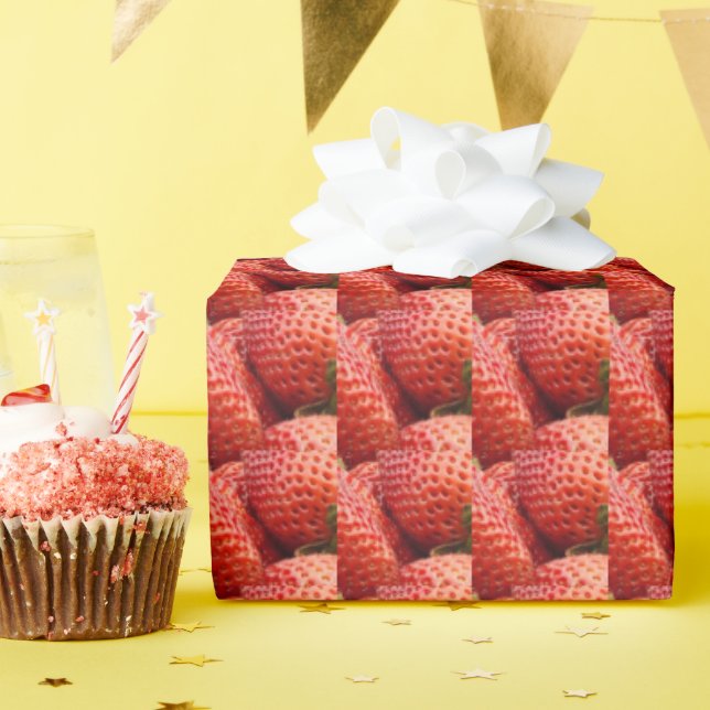 Papel De Regalo Campos de Amor a las Fresas (Fiesta de cumpleaños )