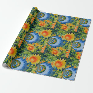 Papel De Regalo Campos de girasol para siempre