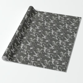Papel De Regalo Camuflaje al aire libre moderno Gray Camo