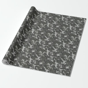 Papel De Regalo Camuflaje al aire libre moderno Gray Camo