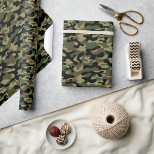 Papel De Regalo Camuflaje Bosque