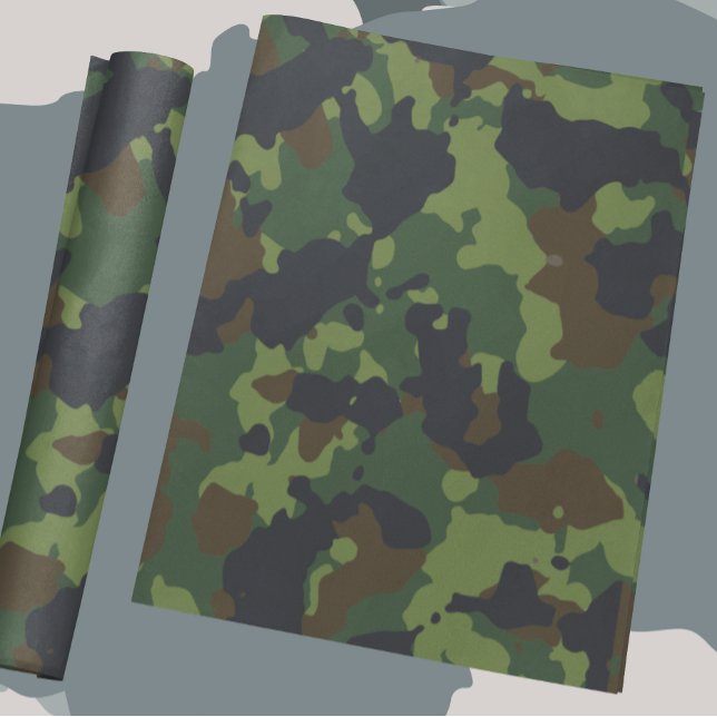 Papel De Regalo Camuflaje Camo Ejército Forestal Verde (Subido por el creador)