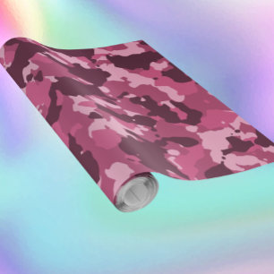 Papel De Regalo Camuflaje Camo Rosa Militar
