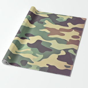 Papel De Regalo Camuflaje clásico de Woodland