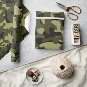 Papel De Regalo Camuflaje de la Primavera del Euro