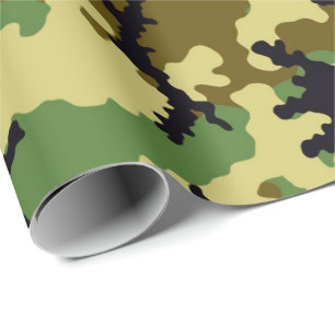 Papel De Regalo Camuflaje de Woodland