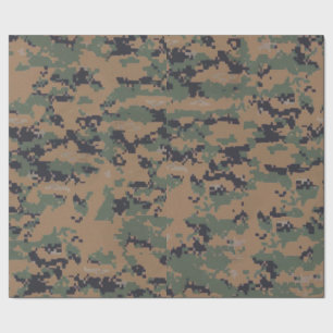 Papel De Regalo Camuflaje de Woodland (digital)