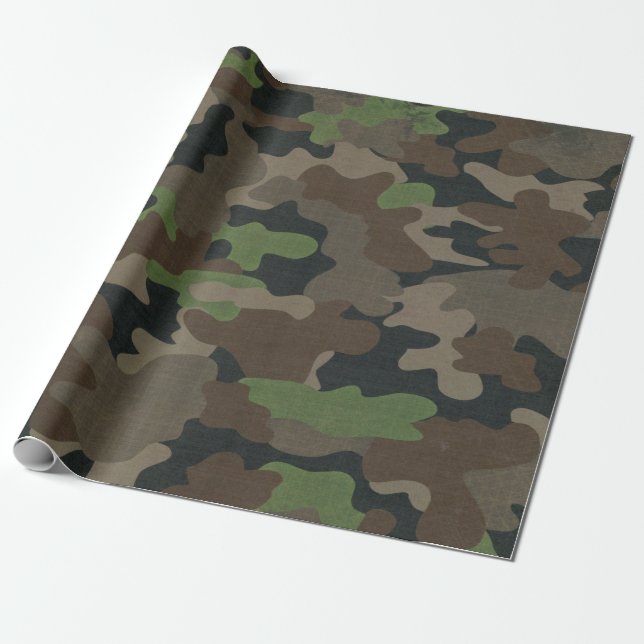 Papel De Regalo Camuflaje Inspiración militar Tactical Outdoor (Desenrollado)