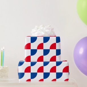 Papel De Regalo Camuflaje Patriótico Rojo Azul Blanco Patrones 202