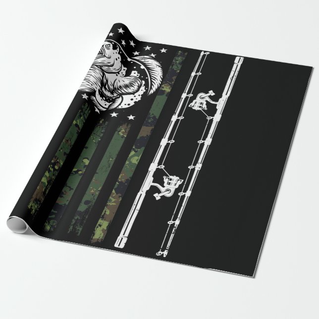 Papel De Regalo Camuflaje pesquero Bandera de Estados Unidos para  (Desenrollado)