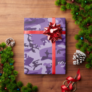 Papel De Regalo Camuflaje Púrpura, Militar, Ejército