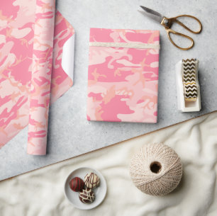 Papel De Regalo Camuflaje rosa, ejército, ejército