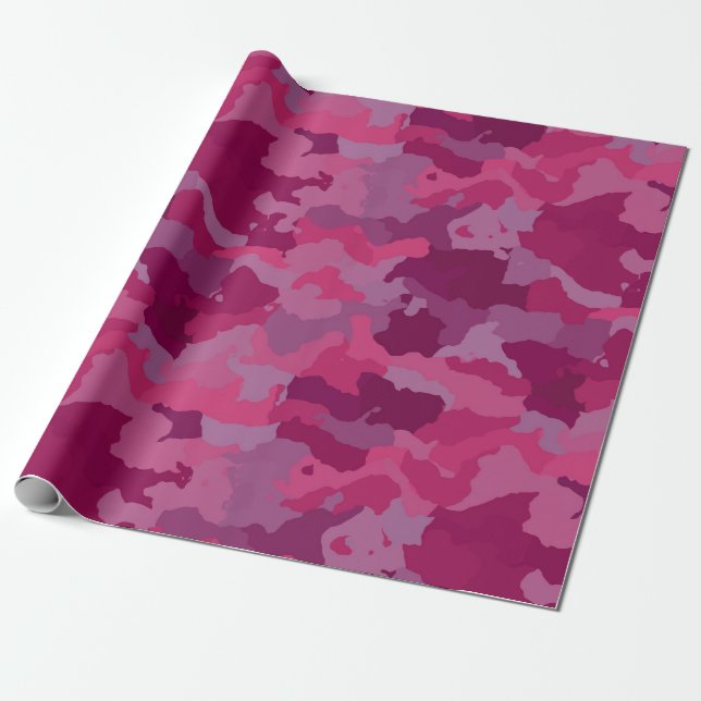 Papel De Regalo Camuflaje rosado (Desenrollado)