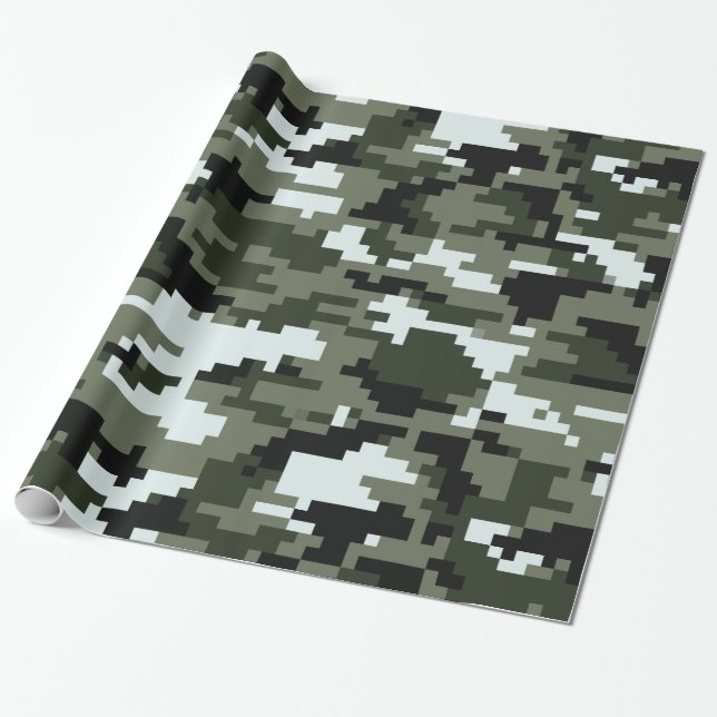 Papel De Regalo Camuflaje urbano/Camo de 8 del pedazo Digitaces (Desenrollado)