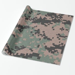 Papel De Regalo Camuflaje verde
