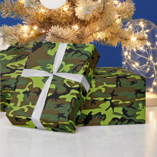 Papel De Regalo Camuflaje verde/negro para todas las ocasiones de