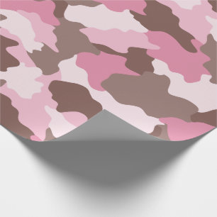 Papel De Regalo Camuflé rosada, chica Camo