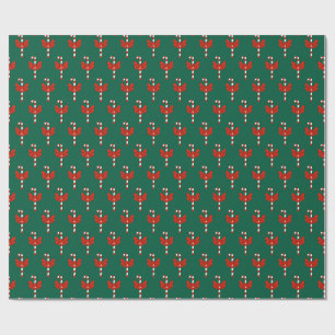 Papel De Regalo Caña de Caramelo y Lazo