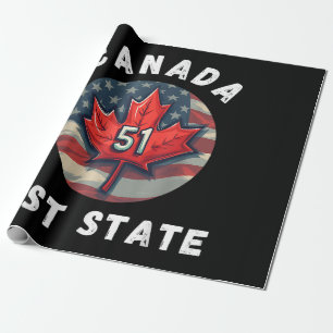 Papel De Regalo Canadá 51 Estado Divertido Canadá Quincuagésimo Pr