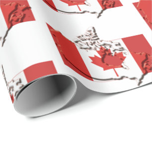 Papel De Regalo CANADÁ   Bandera canadiense