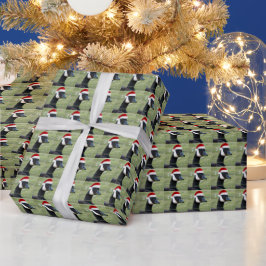 Papel De Regalo Canadá Goose con vacaciones de Red Santa Hat
