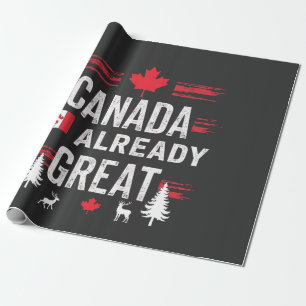 Papel De Regalo Canadá ya es grande Anti MAGA Anti Trump