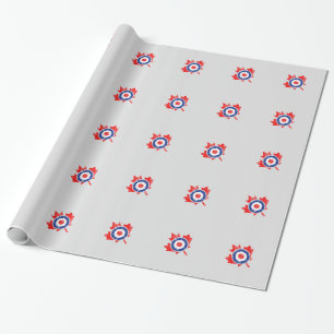 Papel De Regalo Canadiense Maple Leaf Roundel Grunge Mod CANADA