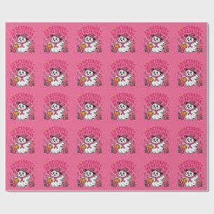 Papel De Regalo Cáncer de Mama en Octubre Nosotros Vestimos Rosa F