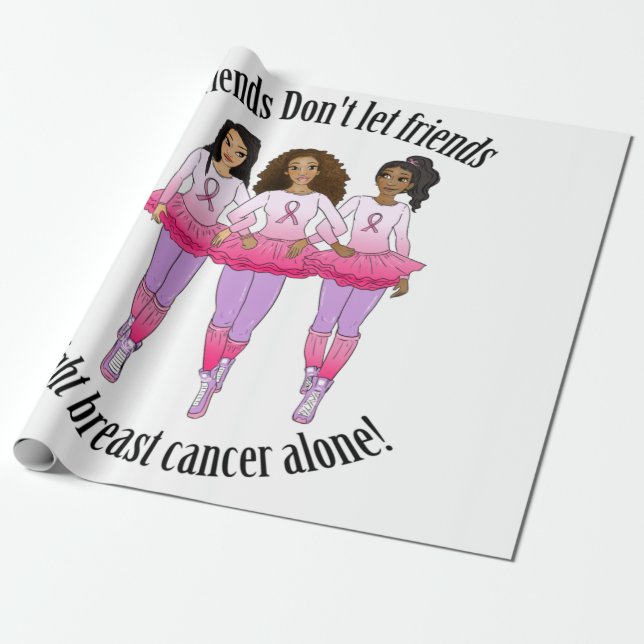 Papel De Regalo Cáncer de mama: nadie lucha solo contra AA (Desenrollado)