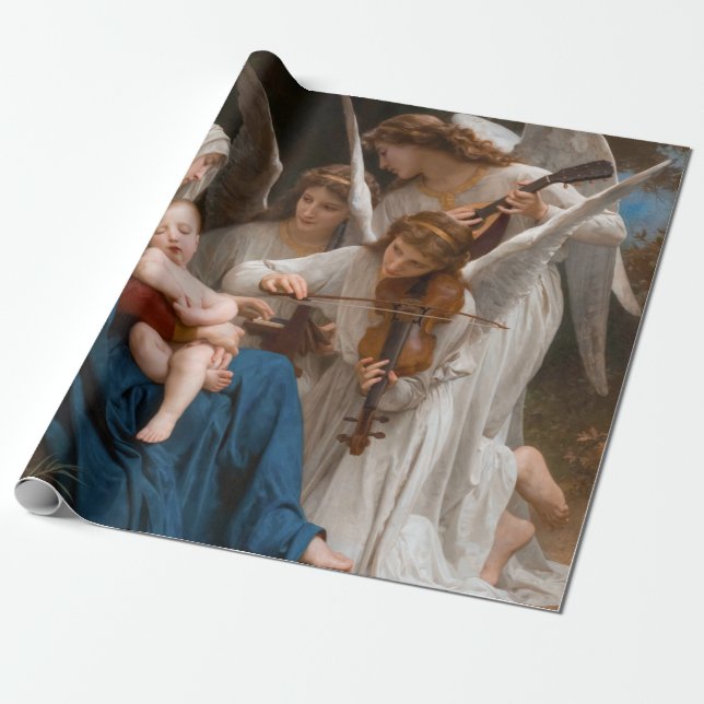 Papel De Regalo Canción de los Ángeles de William-Adolphe Bouguere (Desenrollado)
