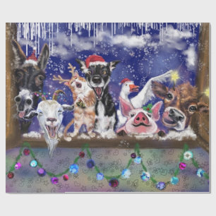 Papel De Regalo Canción de Navidades - Fiesta animal