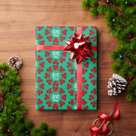 Papel De Regalo Canciones de jingle rojas en verde