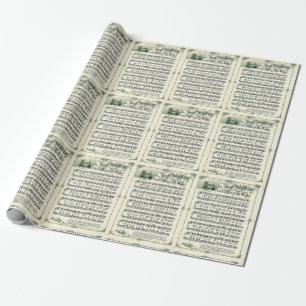 Papel De Regalo Canciones de Navidad, Partituras Antiguas