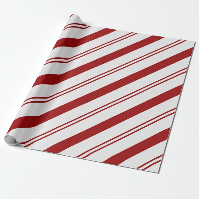 Papel De Regalo Candy Cane (Desenrollado)