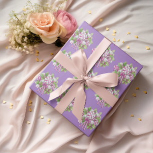 Papel De Regalo Candy Cane Navidades morados y rosados